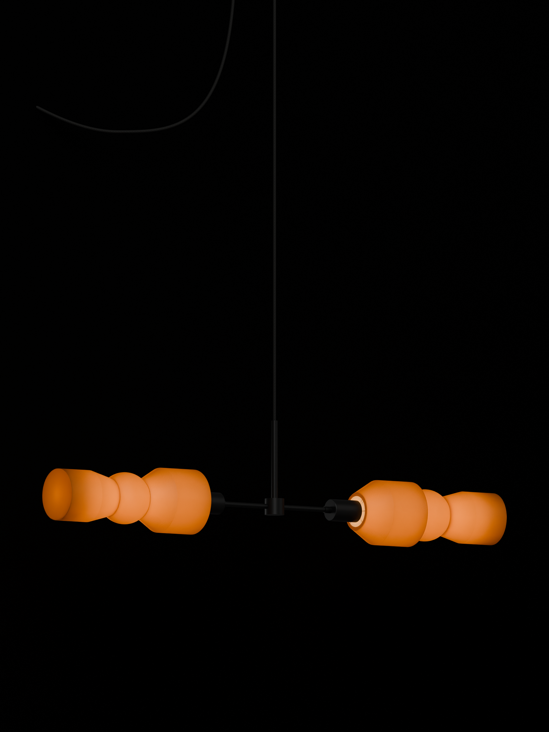 Major Eavesdropper in Dark Green with black hardware, plug-in, light on.
