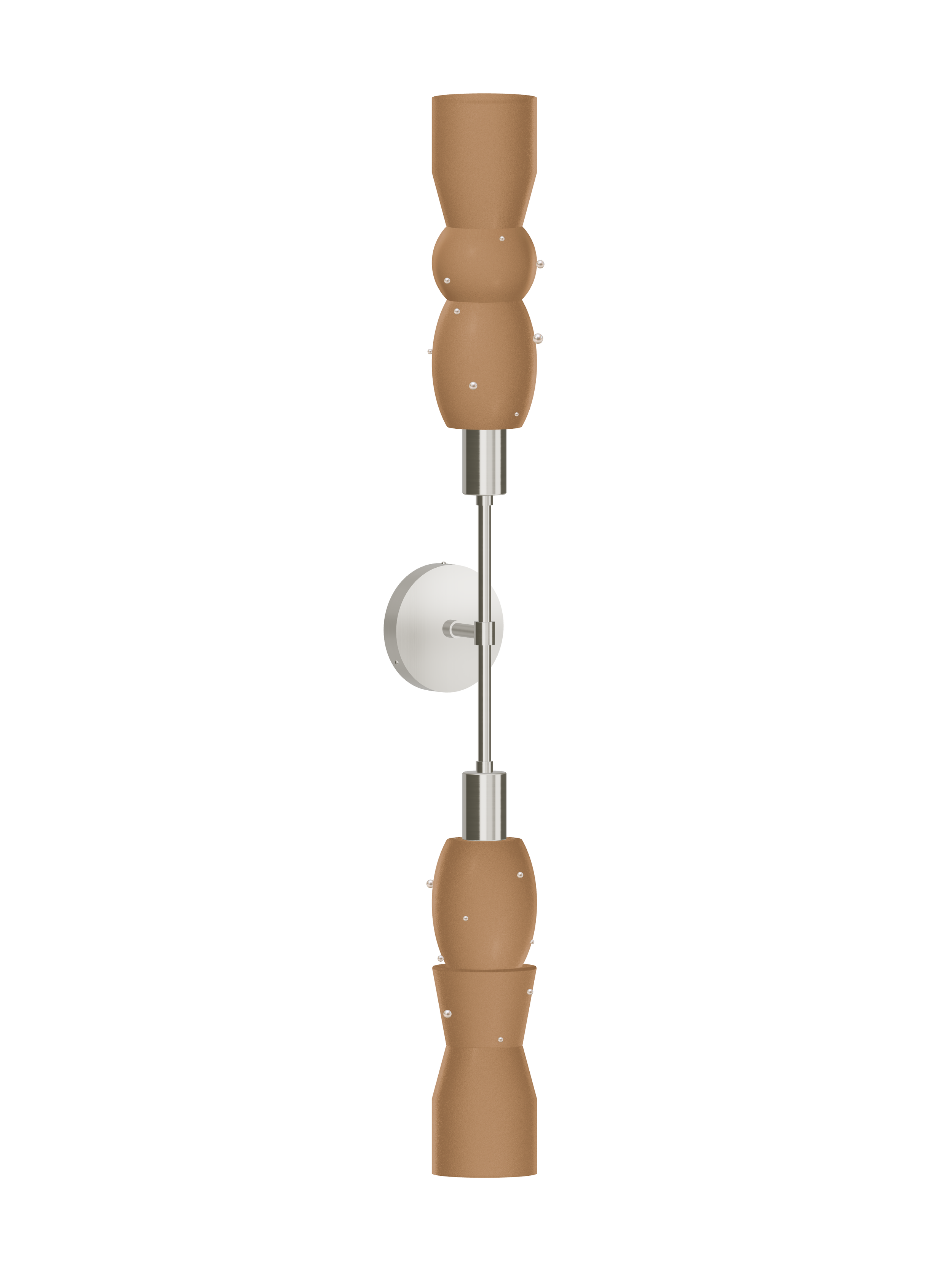 Scar Plus One in Frosted Brown with Pearls and nickel hardware, Hardwired, light off