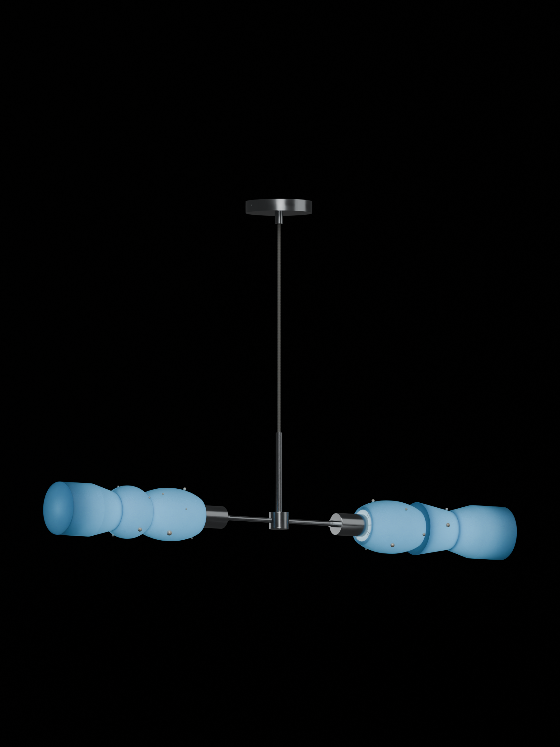 Guest Star Eavesdropper in Twill with Pearl details with nickel hardware, hardwired, light on.