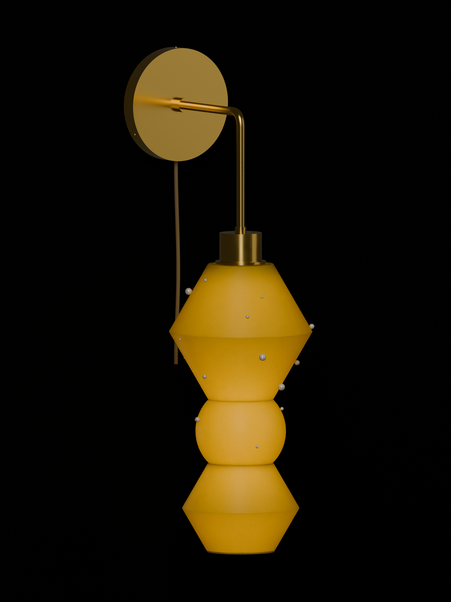 Viv Drop Out in French Monk with Pearl details with brass hardware, plug-in, light on.