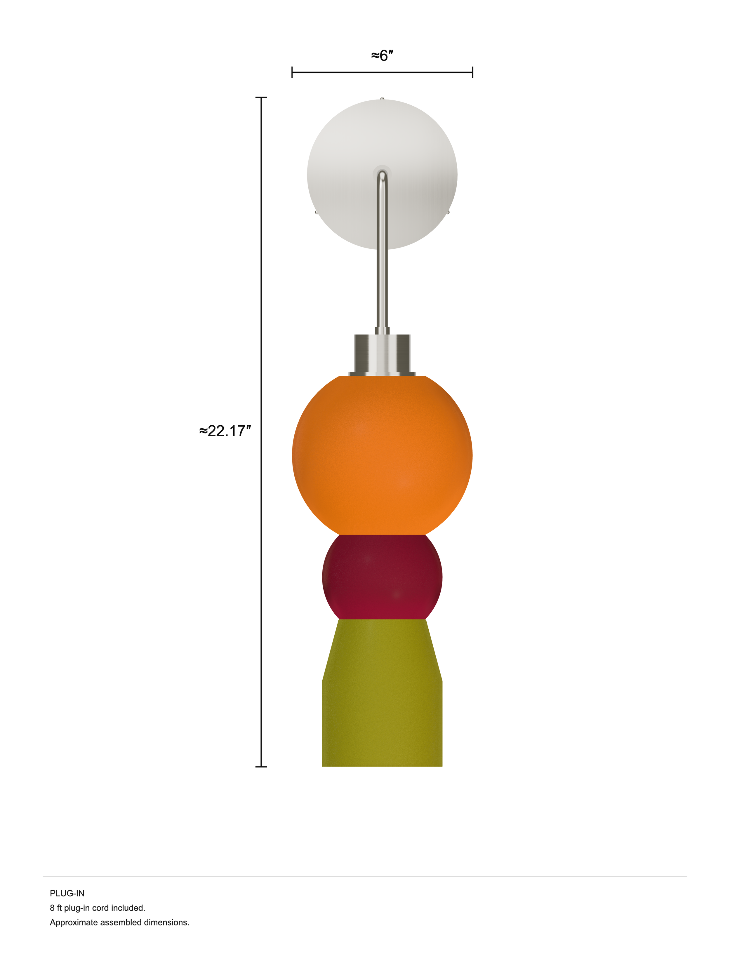 Benny Drop Out, plug-in, assembled dimension drawing.