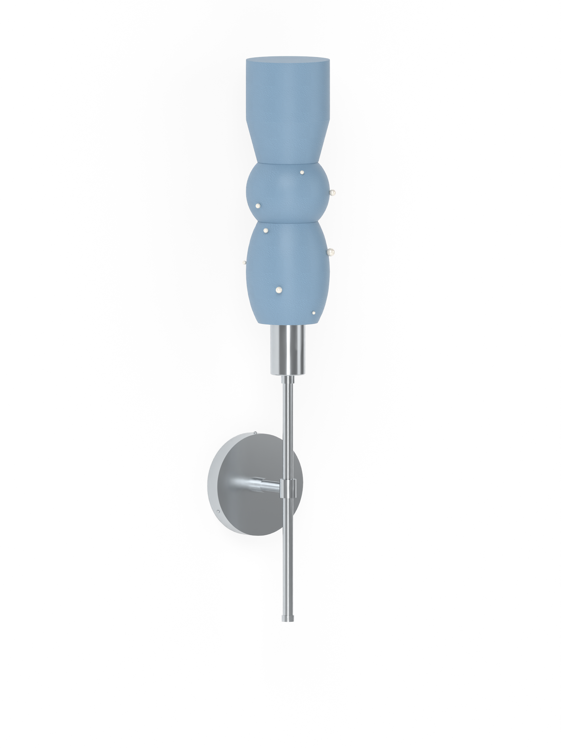 Guest Star Wallflower in Twill with Pearl details and nickel hardware, hardwired, light off.
