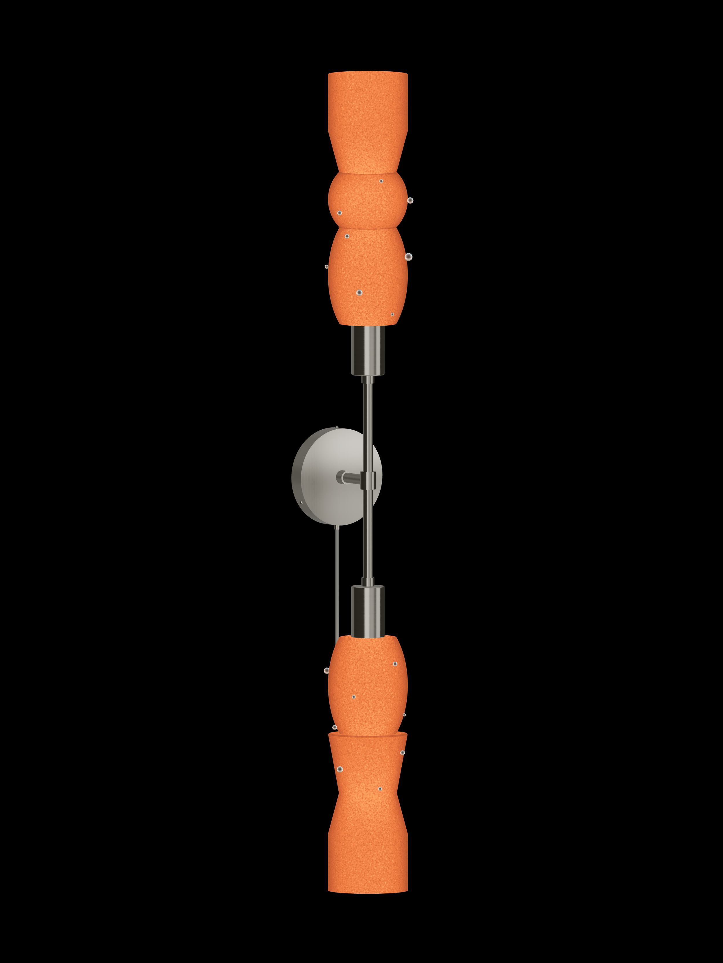 Scar Plus One in Frosted Brown with Pearls and nickel hardware, Plug-in, light on