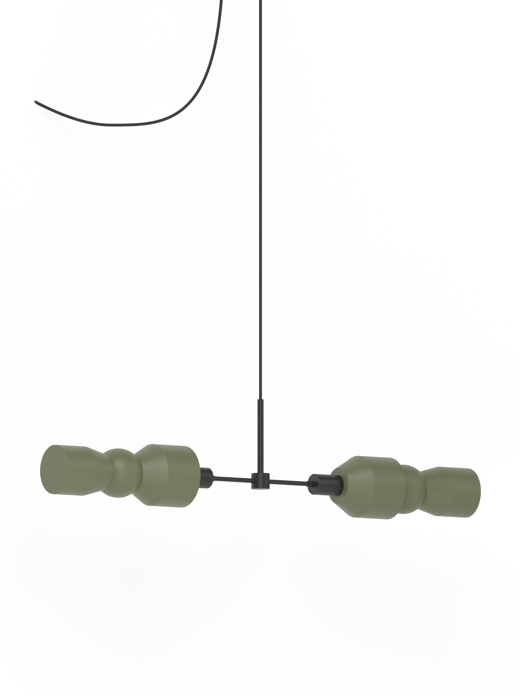 Major Eavesdropper in Dark Green with black hardware, plug-in, light off.