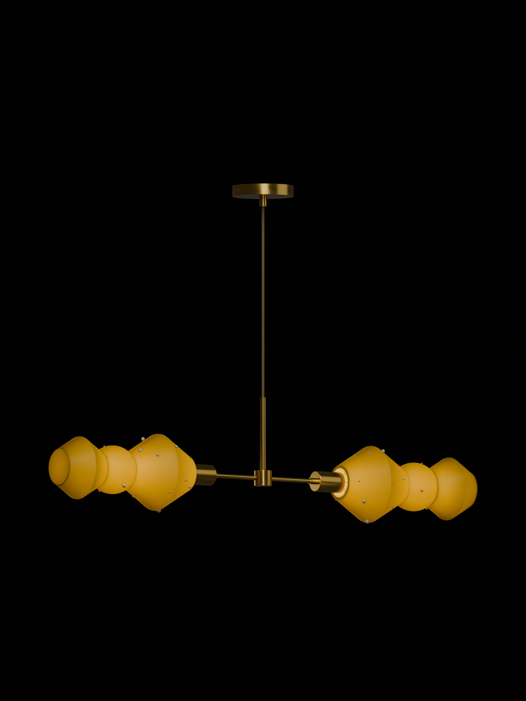 Viv Eavesdropper in French Monk with Pearl details with brass hardware, hardwired, light on.