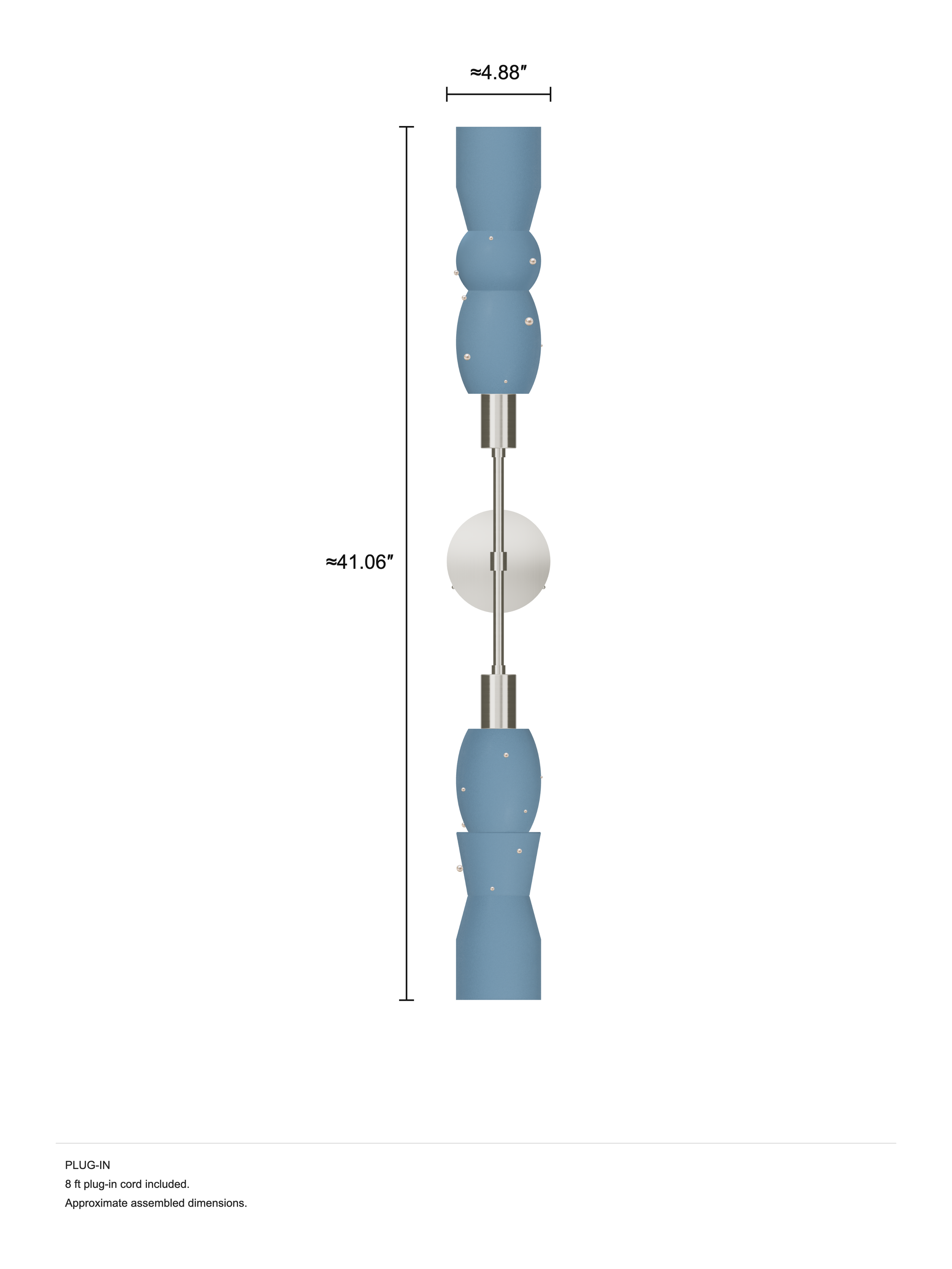 Guest Star Plus One, plug-in, assembled dimension drawing.