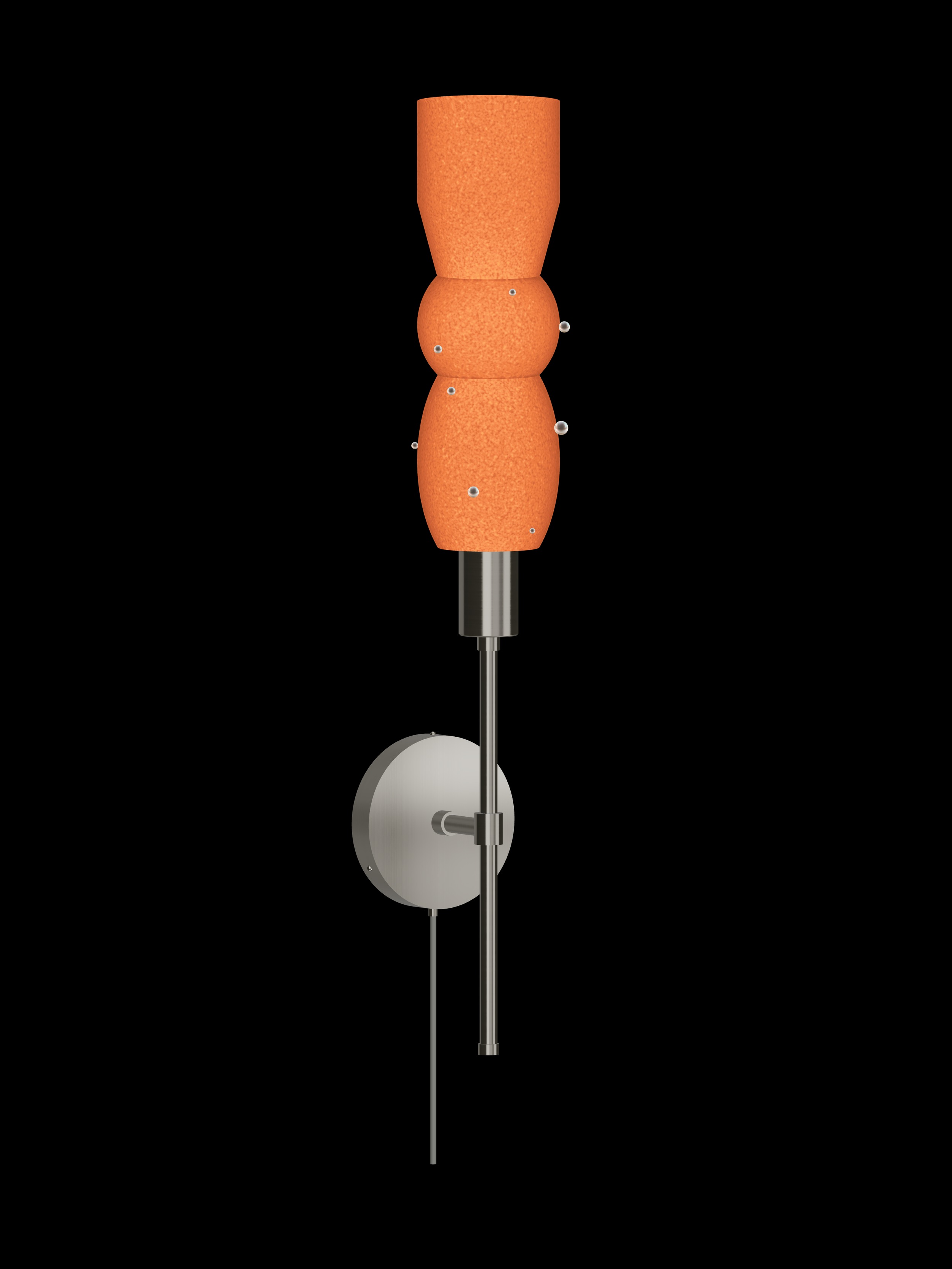 Scar Wallflower in Frosted Brown with Pearls and nickel hardware, Plug-in, light on