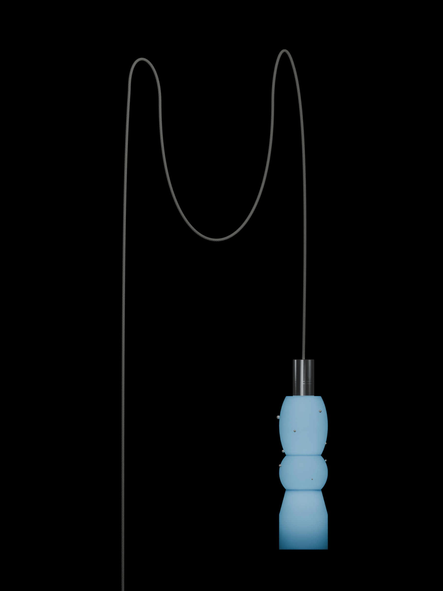 Guest Star Quiche in Twill with Pearl details and nickel hardware, plug-in, light on.