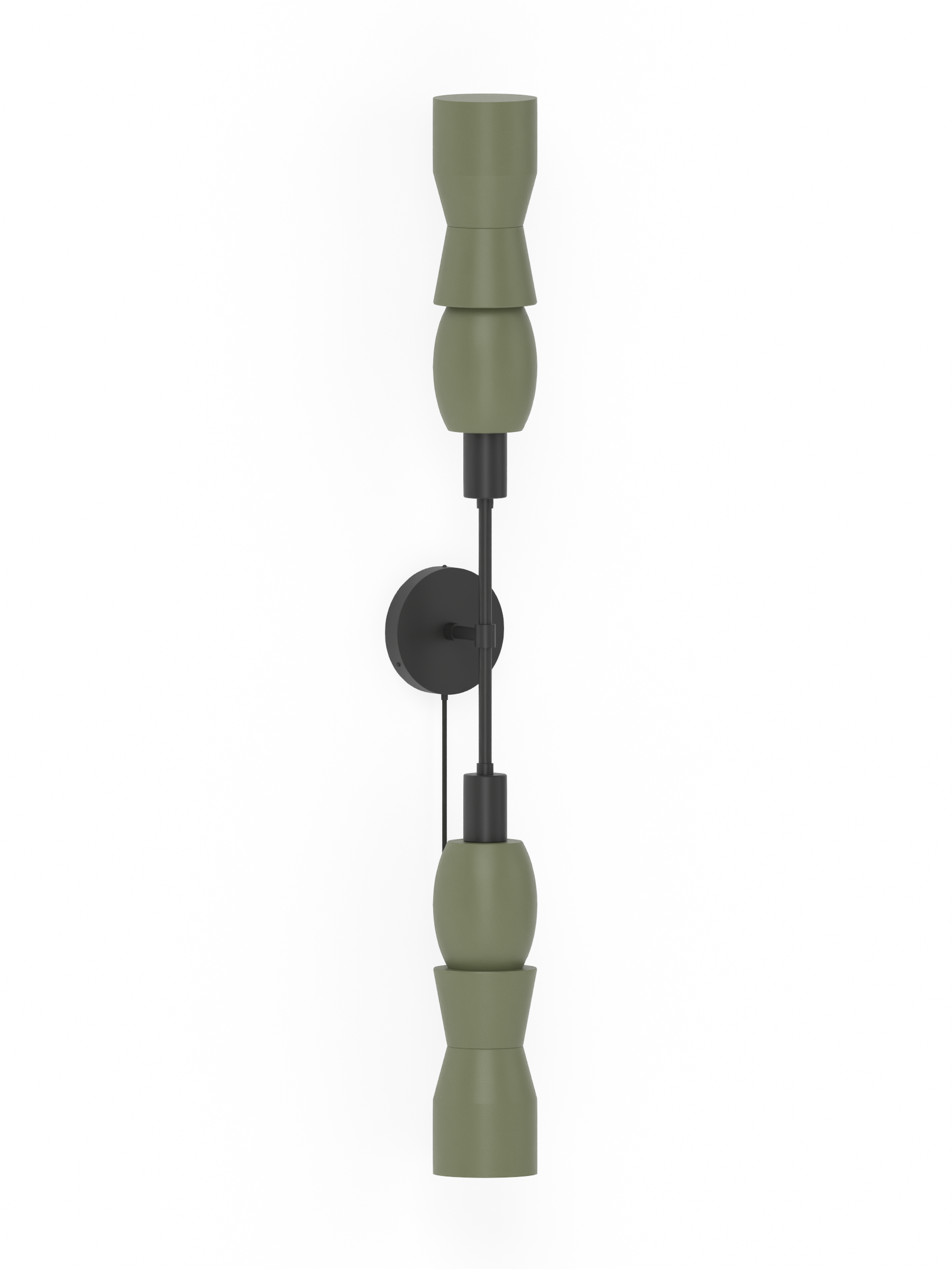 Major Plus One in Dark Green with black hardware, plug-in, light off.