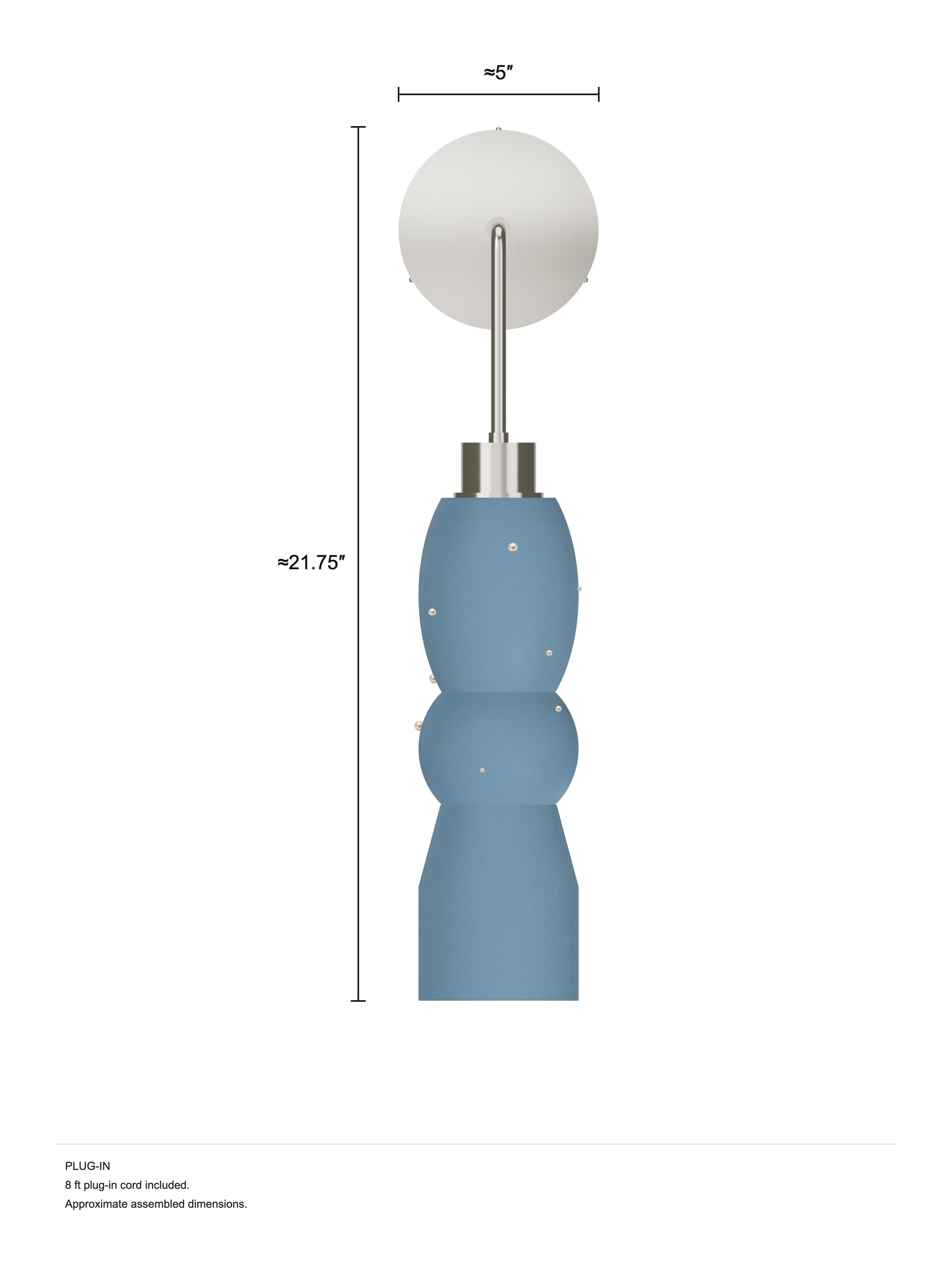 Guest Star Drop Out, plug-in, assembled dimension drawing.