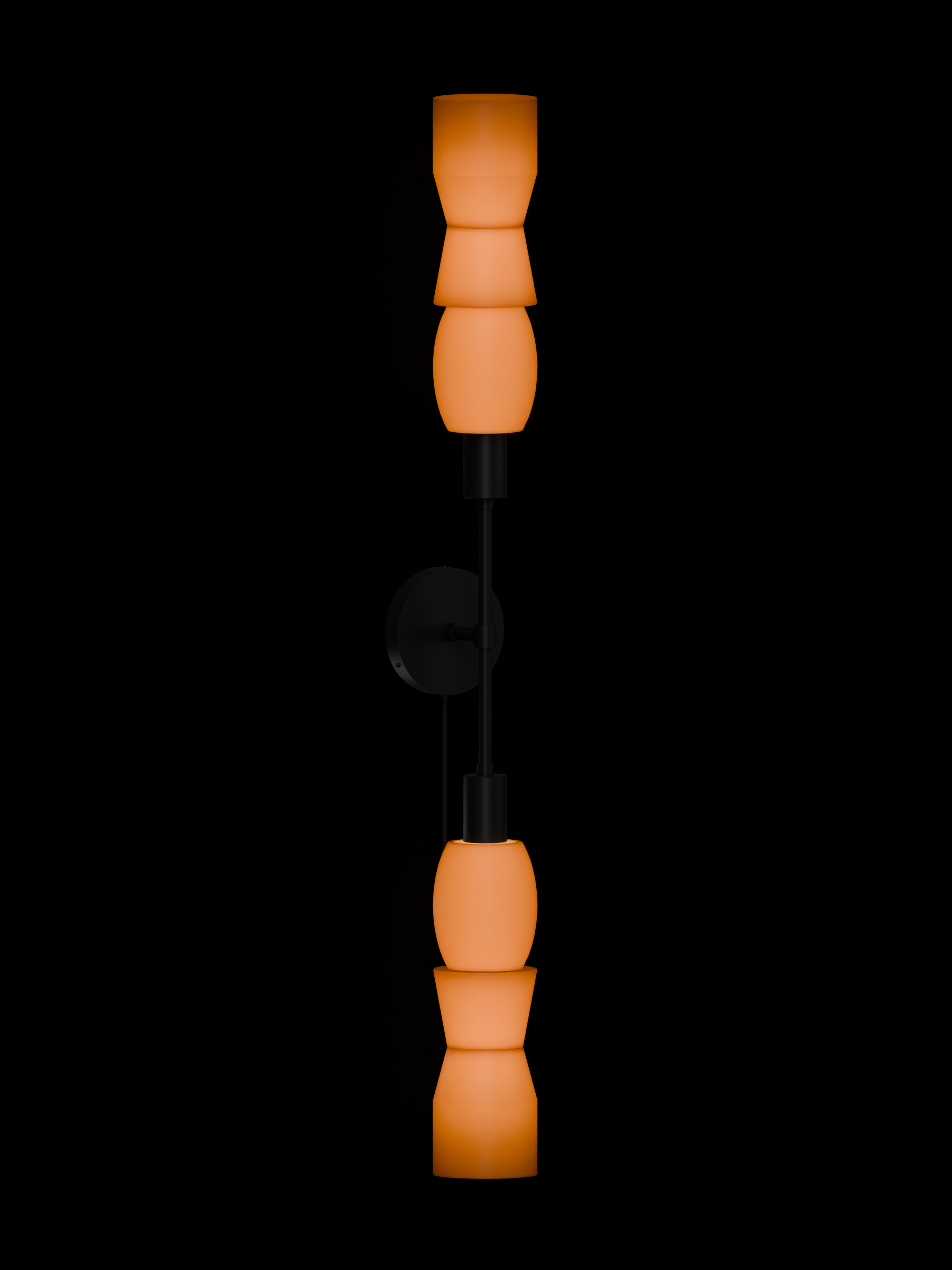 Major Plus One in Dark Green with black hardware, plug-in, light on.