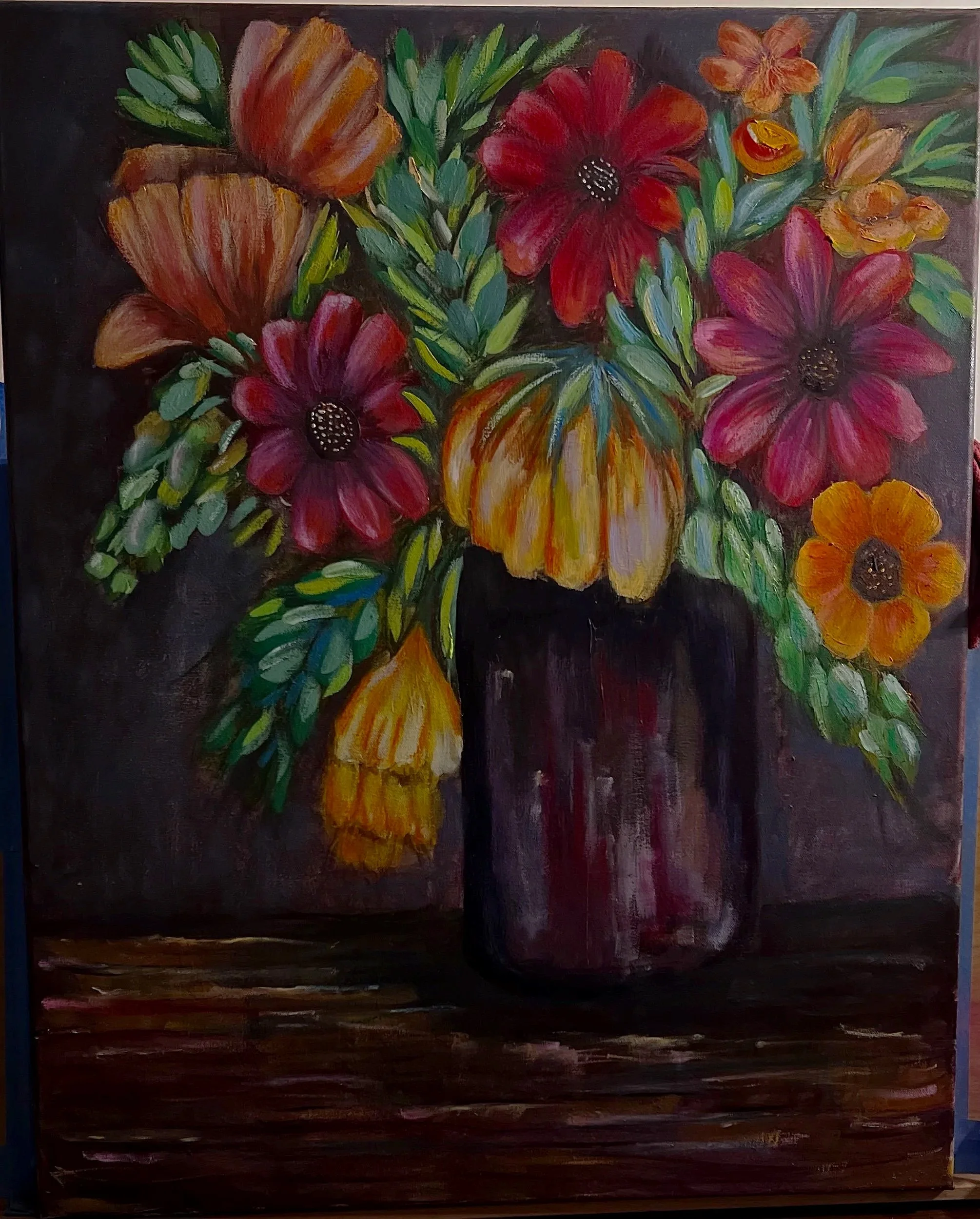 "El Florero"
24x30
Oil on Acrylic
canvas