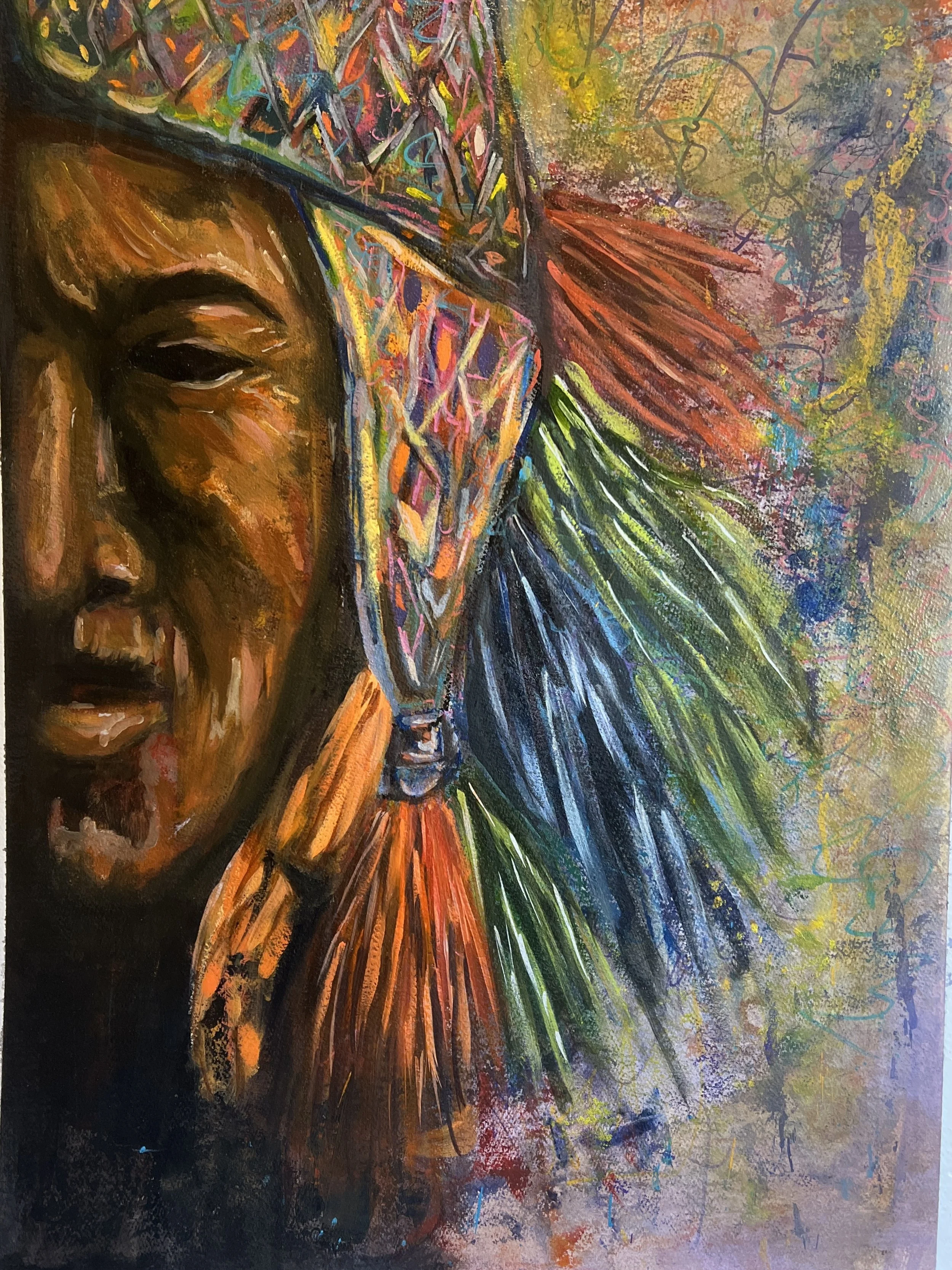 " el Senor"
22x30
oil on acrylic
cotton water color paper