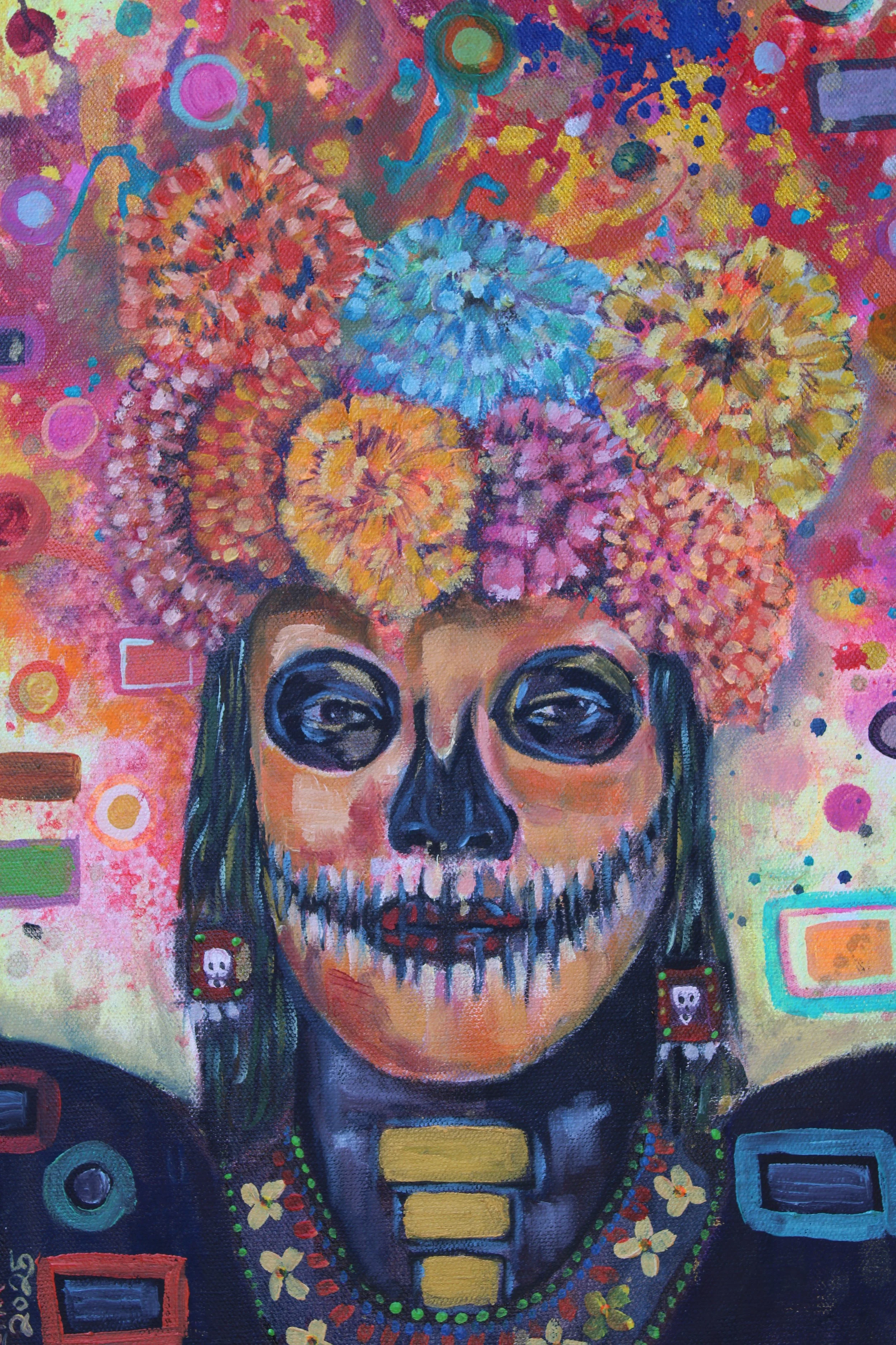 "La Flor De Muerto"
14x!8
Oil on Acrylic
canvas