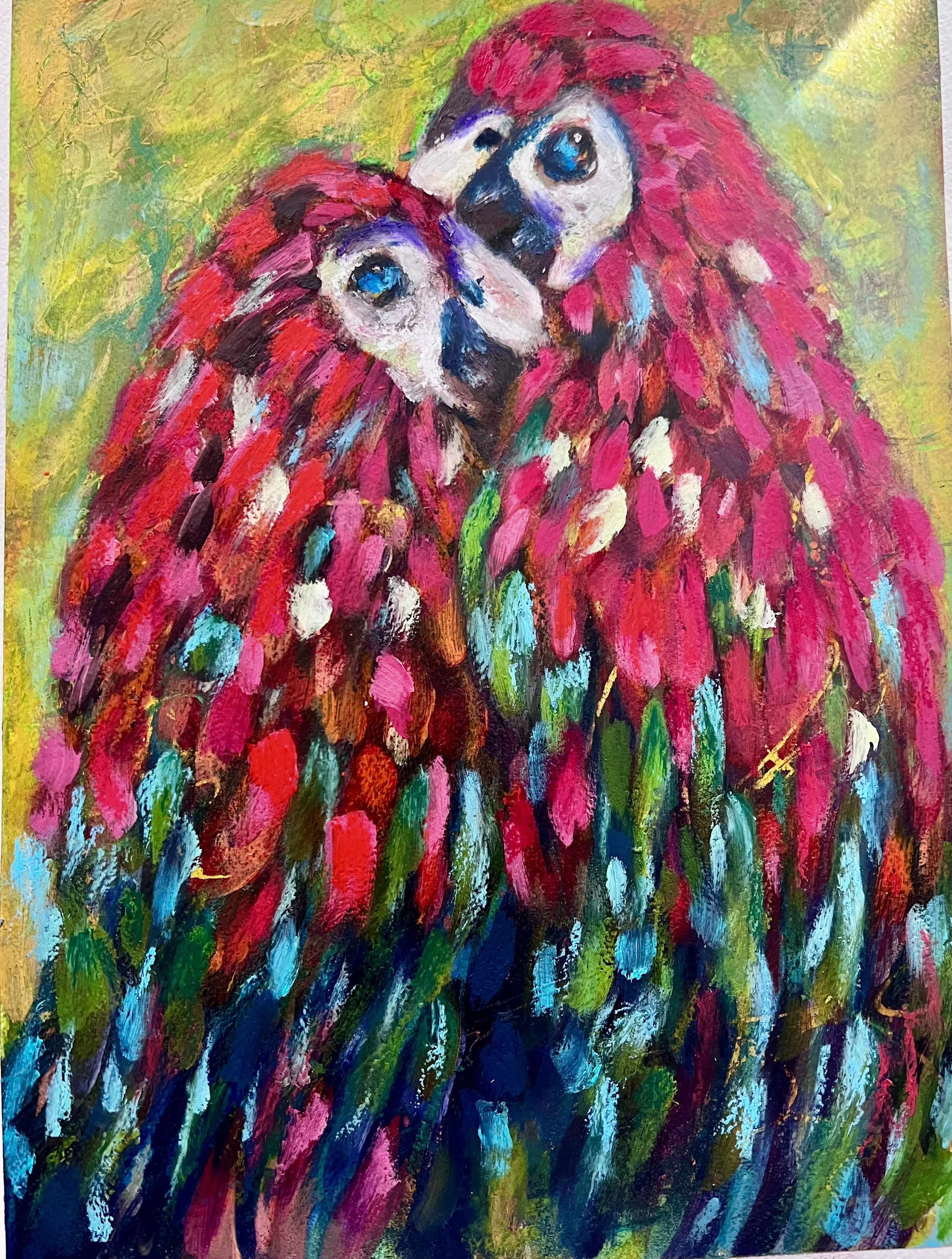 "Los Enamorados"
12x!6
Oils on acrylic
Cotton water color paper
