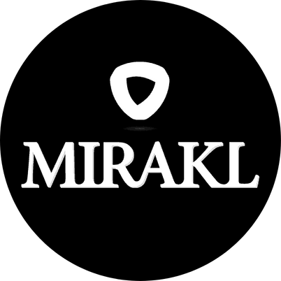 The logo of Mirakl featuring a stylized shield icon above the word 'MIRAKL' on a black background.
