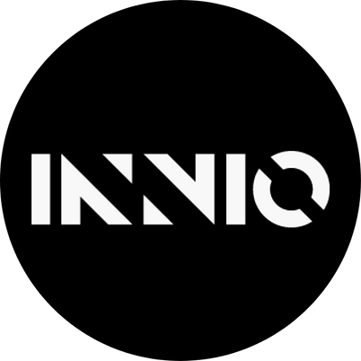 Black background with white stylized text spelling 'INNO' with a modern, geometric font.