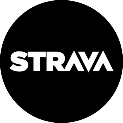Strava logo on a black background.