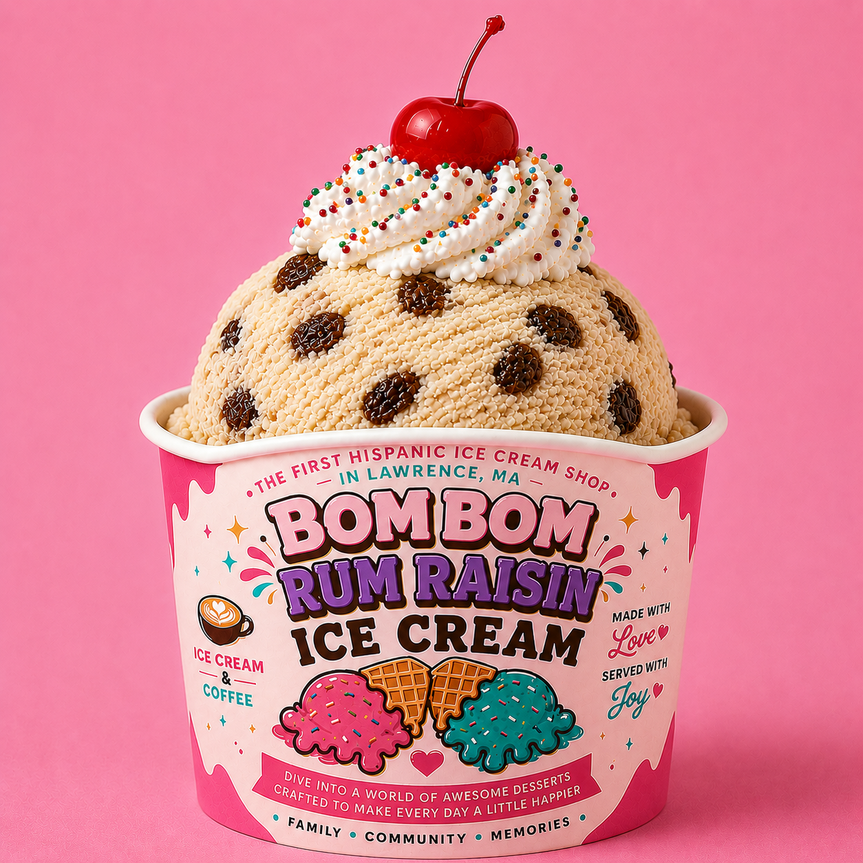 Bom Bom Rum Raisin