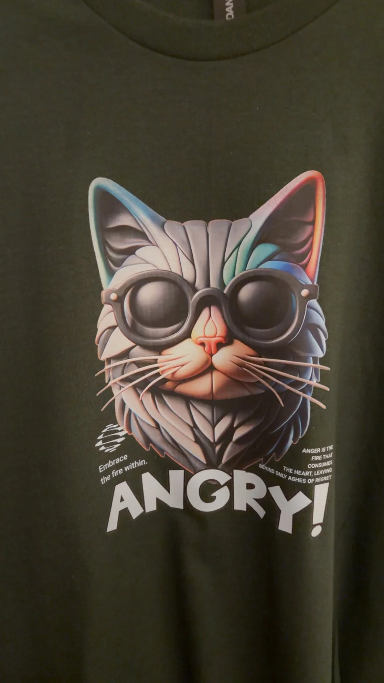 Angry Cat Expression T-Shirt