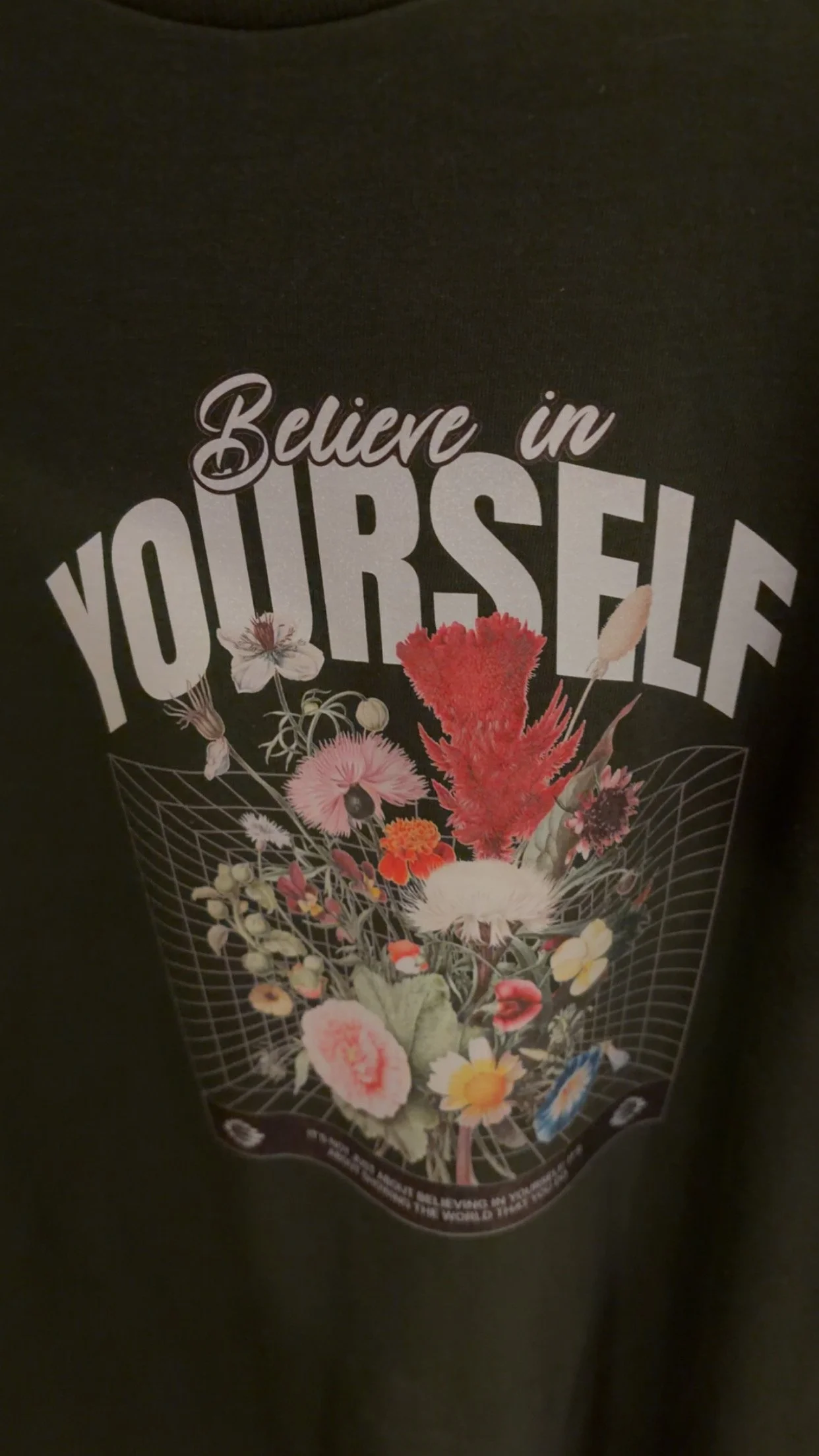 'Believe in Yourself' Floral Graphic Tee