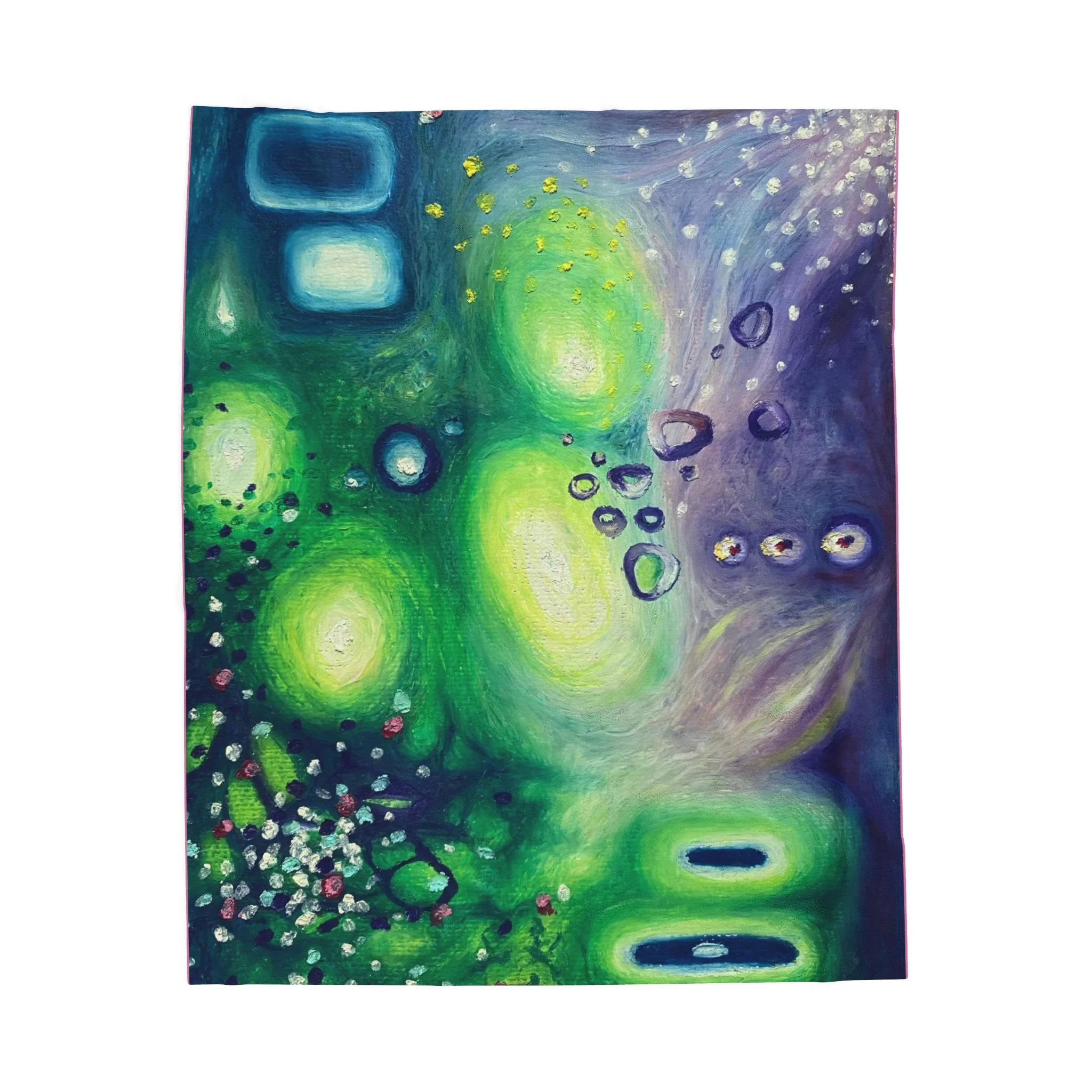 Abstract Ocean Depths — Velveteen Plush Blanket