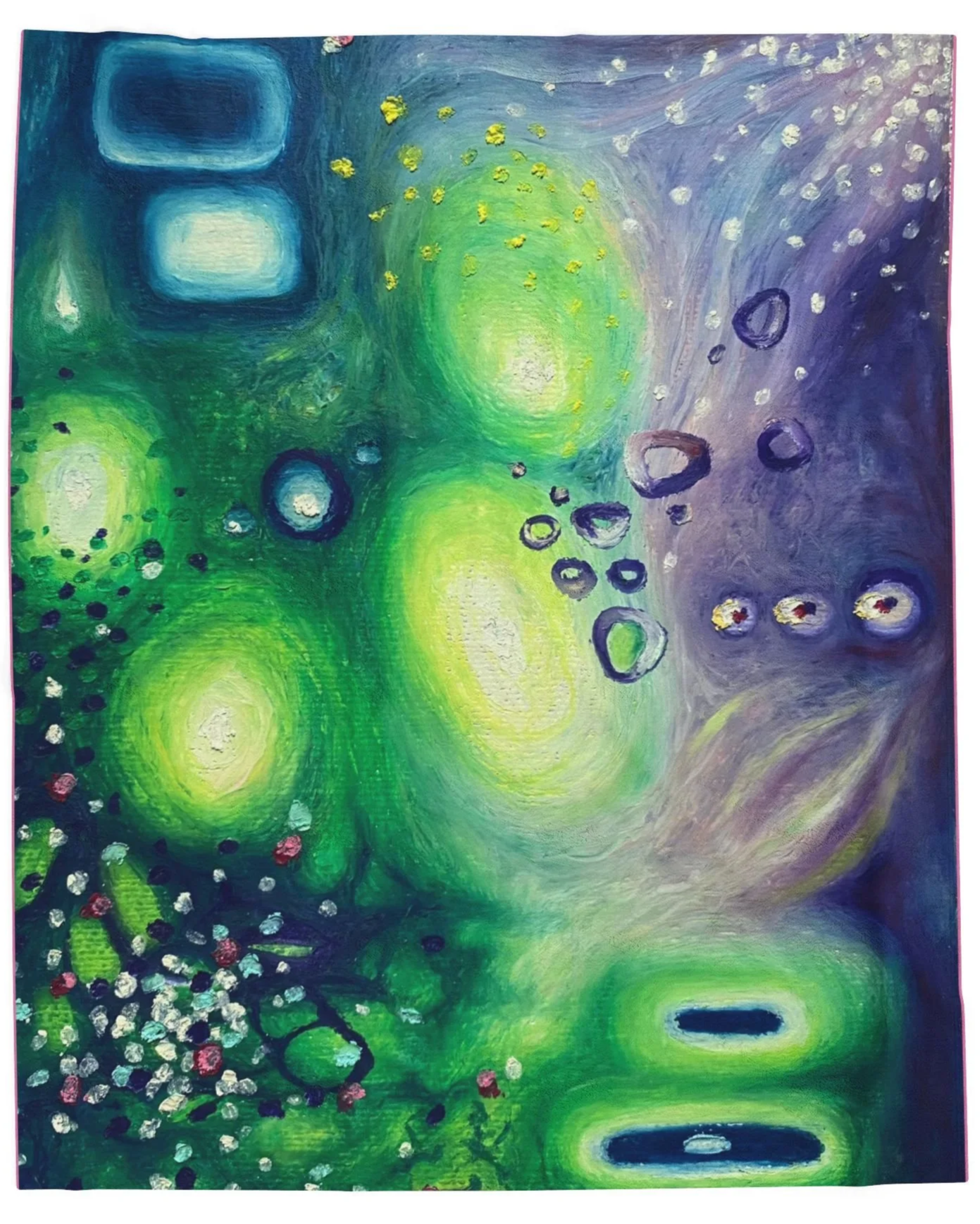 Abstract Ocean Depths — Velveteen Plush Blanket