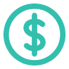 Illustration of a dollar sign inside a circle