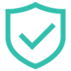 Shield icon with a checkmark in the center.