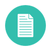 Icon of a document with a folded corner and lines of text