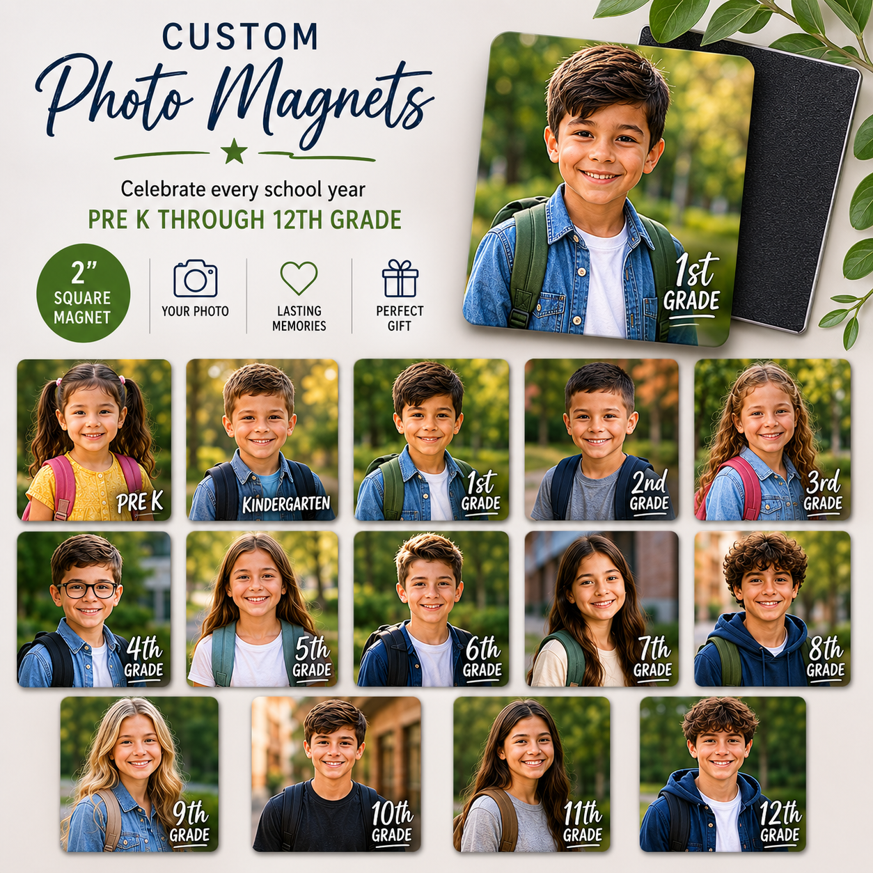 14 Magnet School Year Package (2" square)