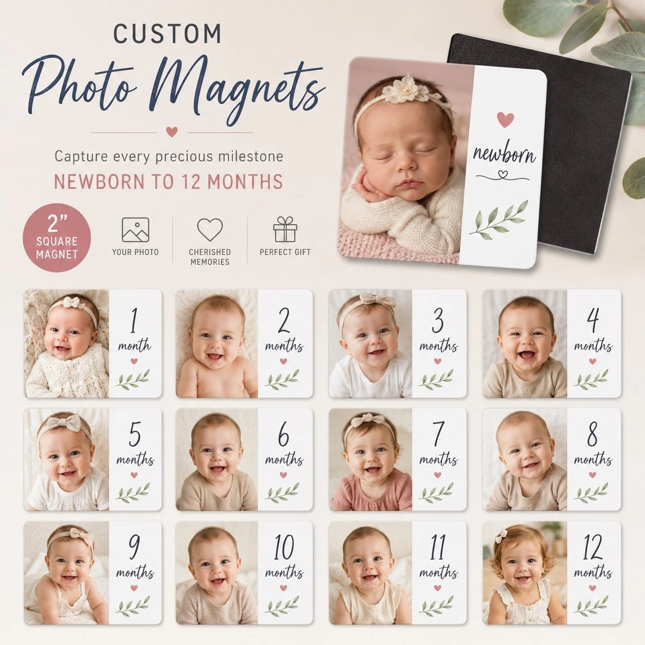 13 Magnet 1st Year Package  (2" square)
