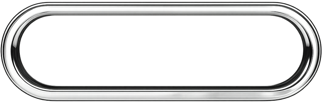 Close-up of a car's front grill with a shiny chrome border.