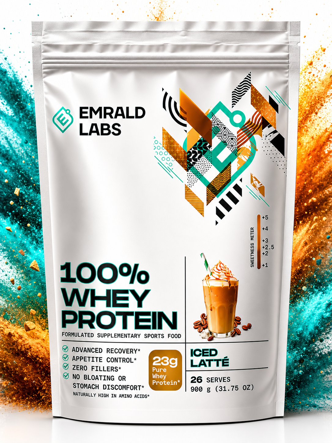 Emrald Labs 100% Whey Protein. 900g