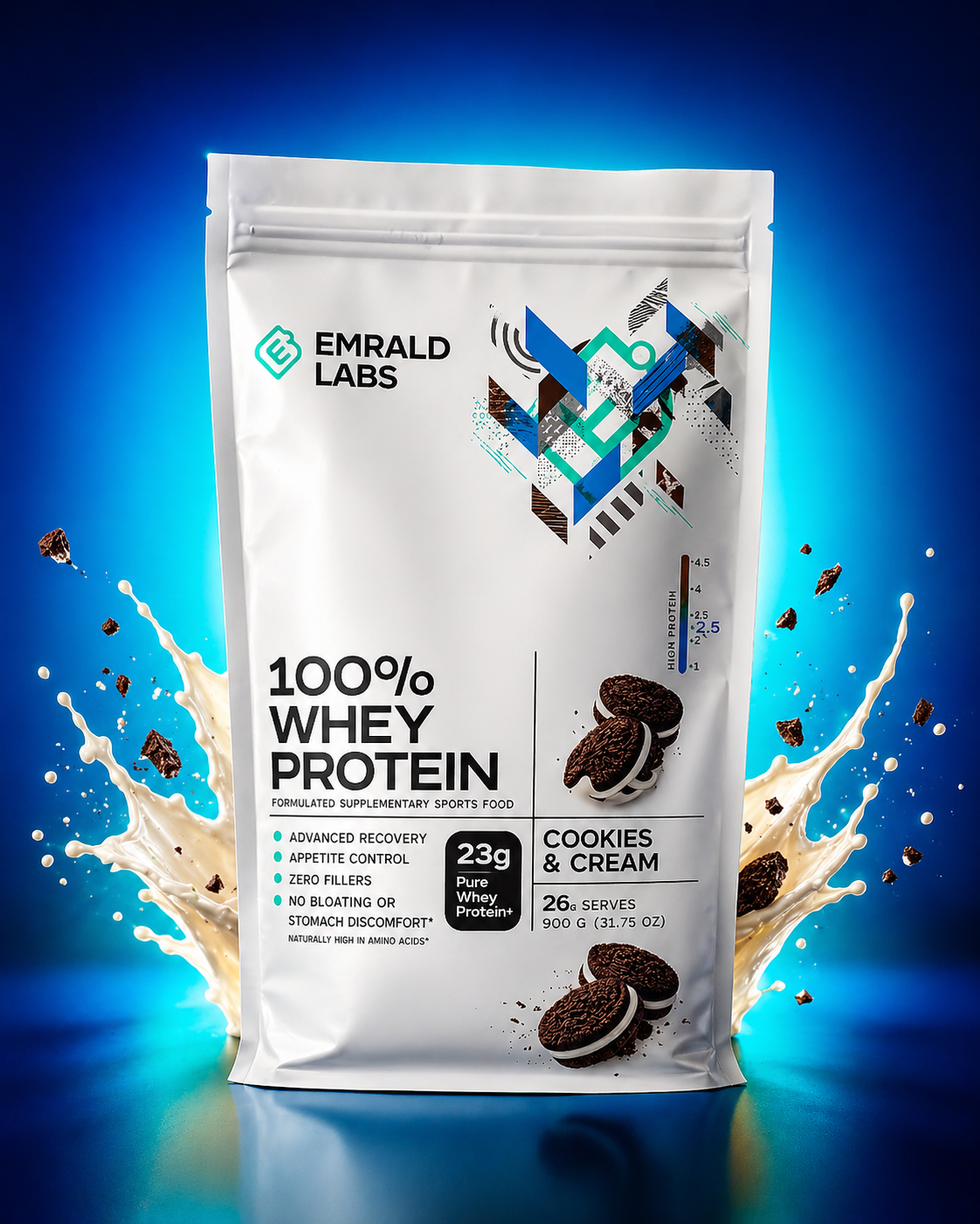 Emrald Labs 100% Whey Protein. 900g