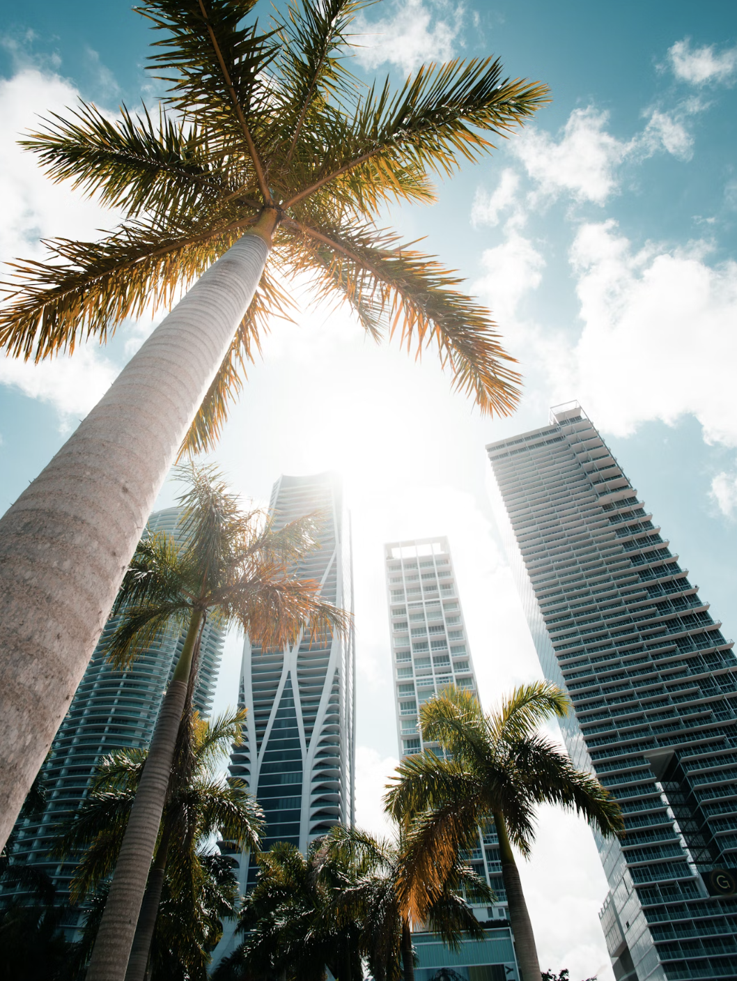 Tall sky scraper in miami beach florida, shot with a high end photographer from Daytona Beach.