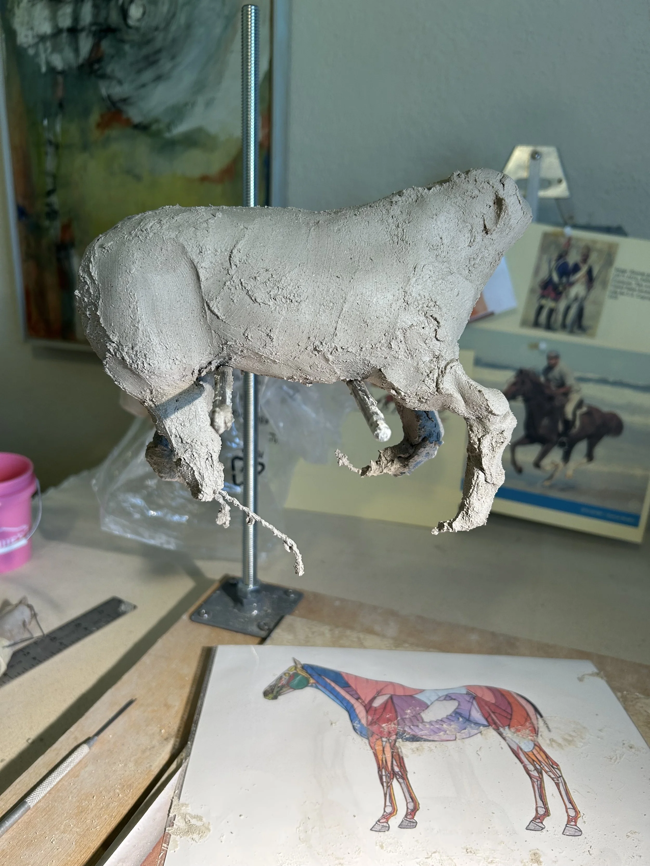 Filling in, but the clay is too wet and sticky.