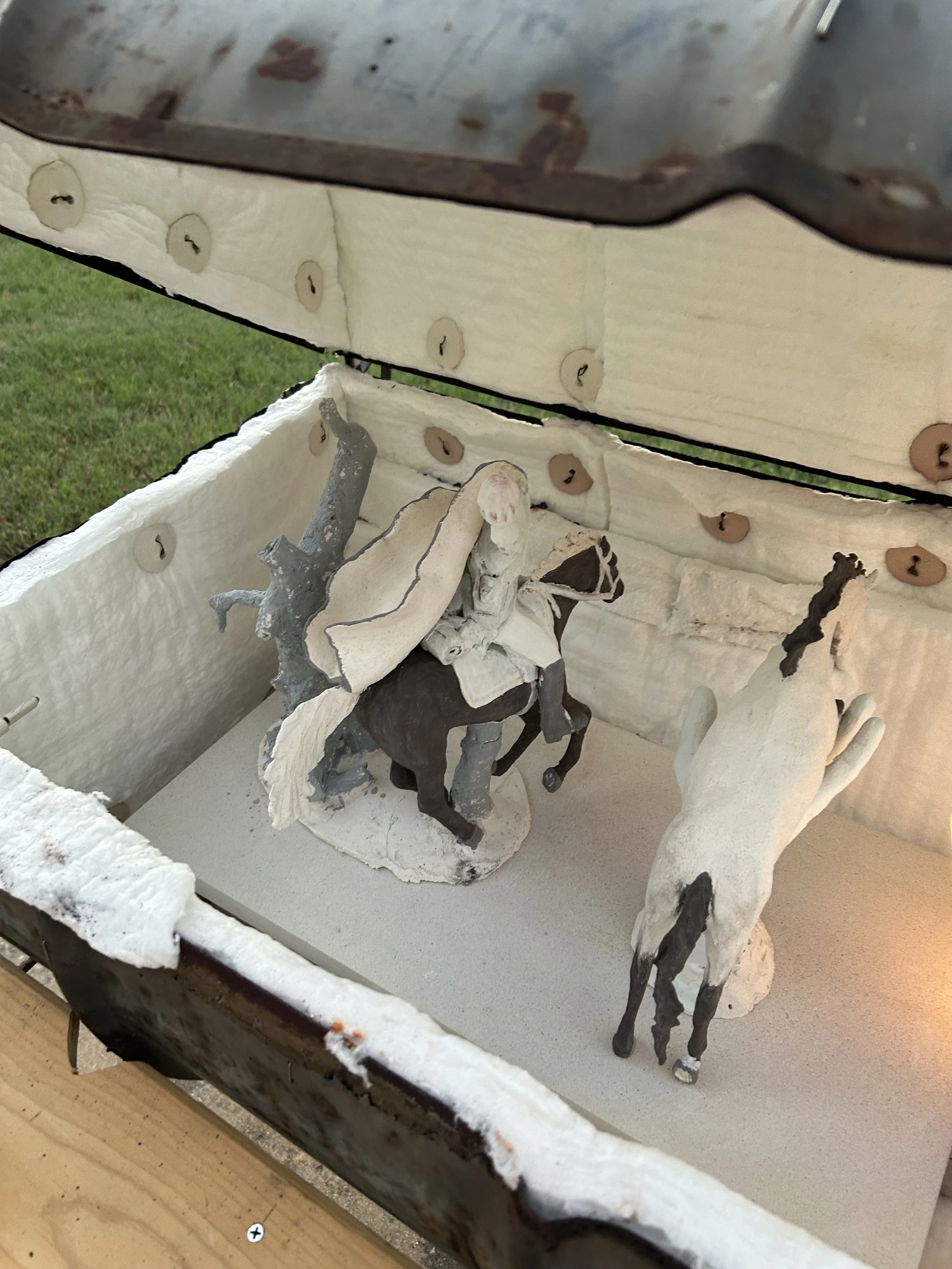 Back into the kiln for final firing (~45 min.).



