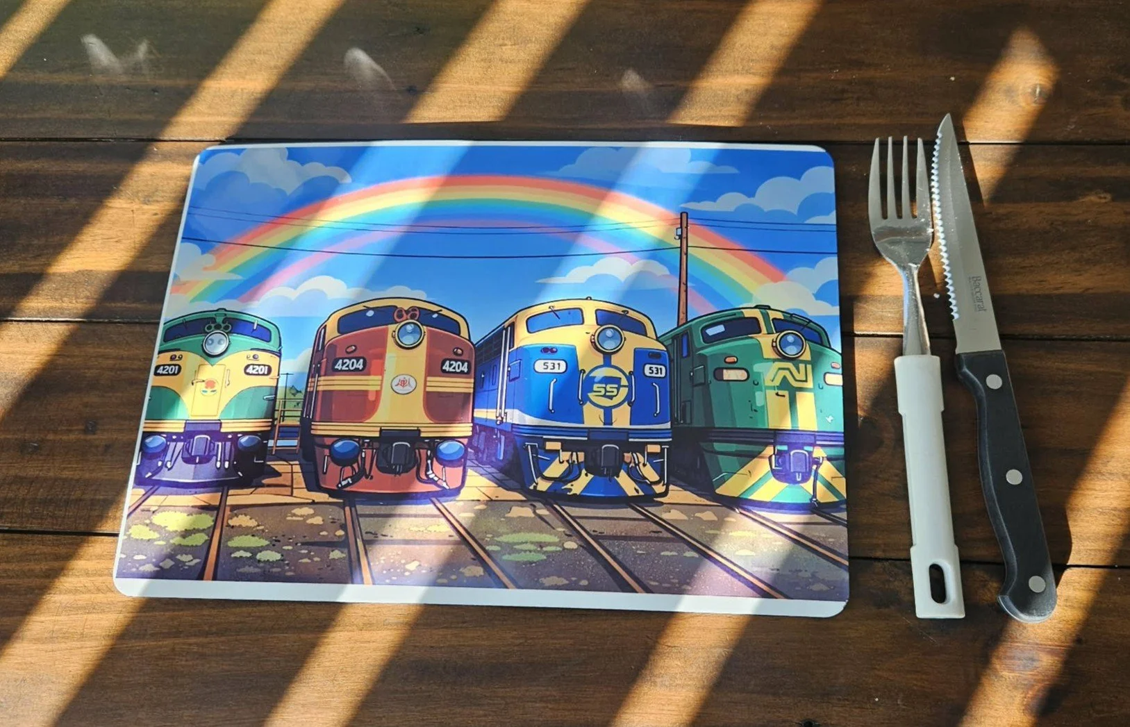 Rainbow Train Placemat