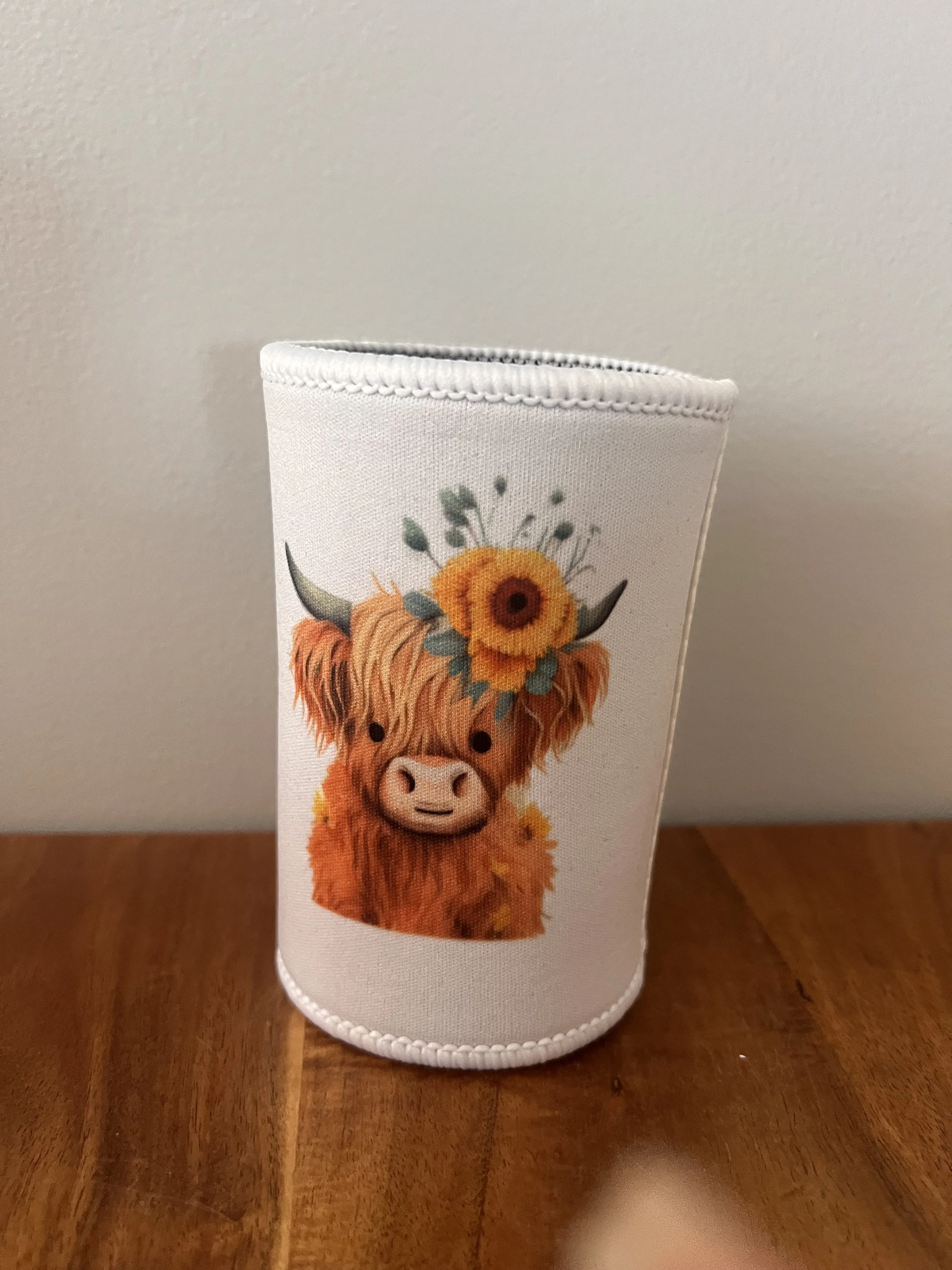 Highland Cow Stubby Cooler