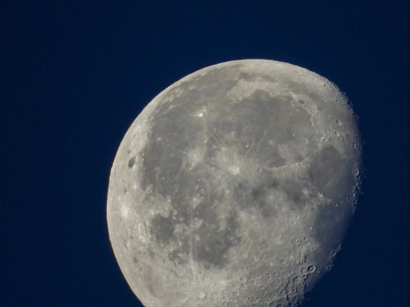 Morning moon over Yellowstone Park