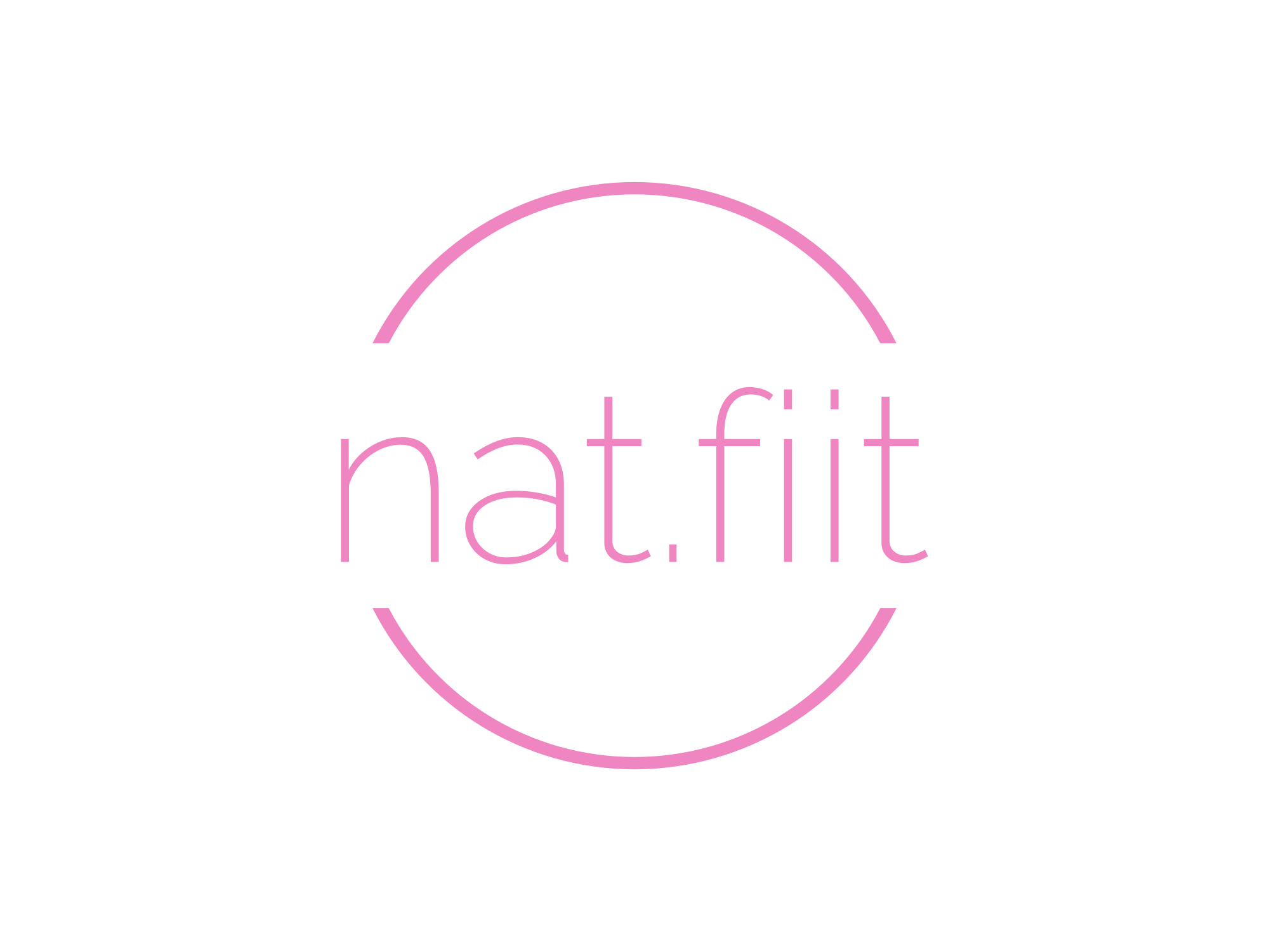 Pink text that reads 'natt.fit' inside a pink circle outline.