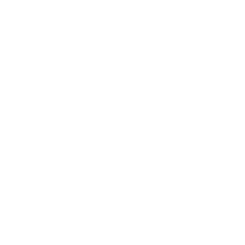 Black background with a white star inside a wavy circle outline.