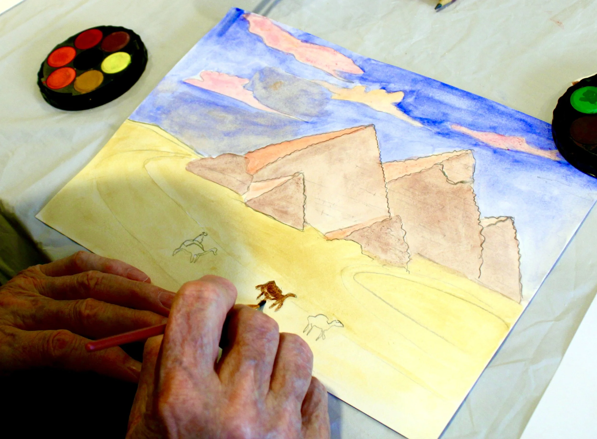 Workshop landscape watercolours