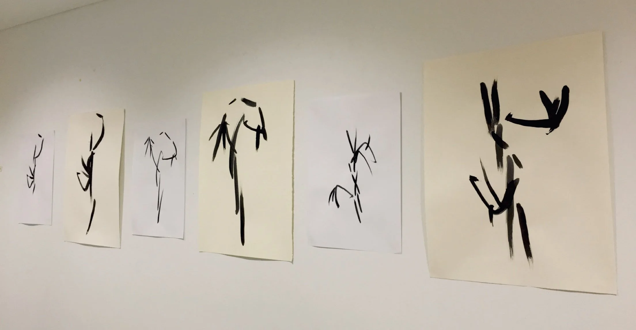 Abstract calligraphy bamboo painting
