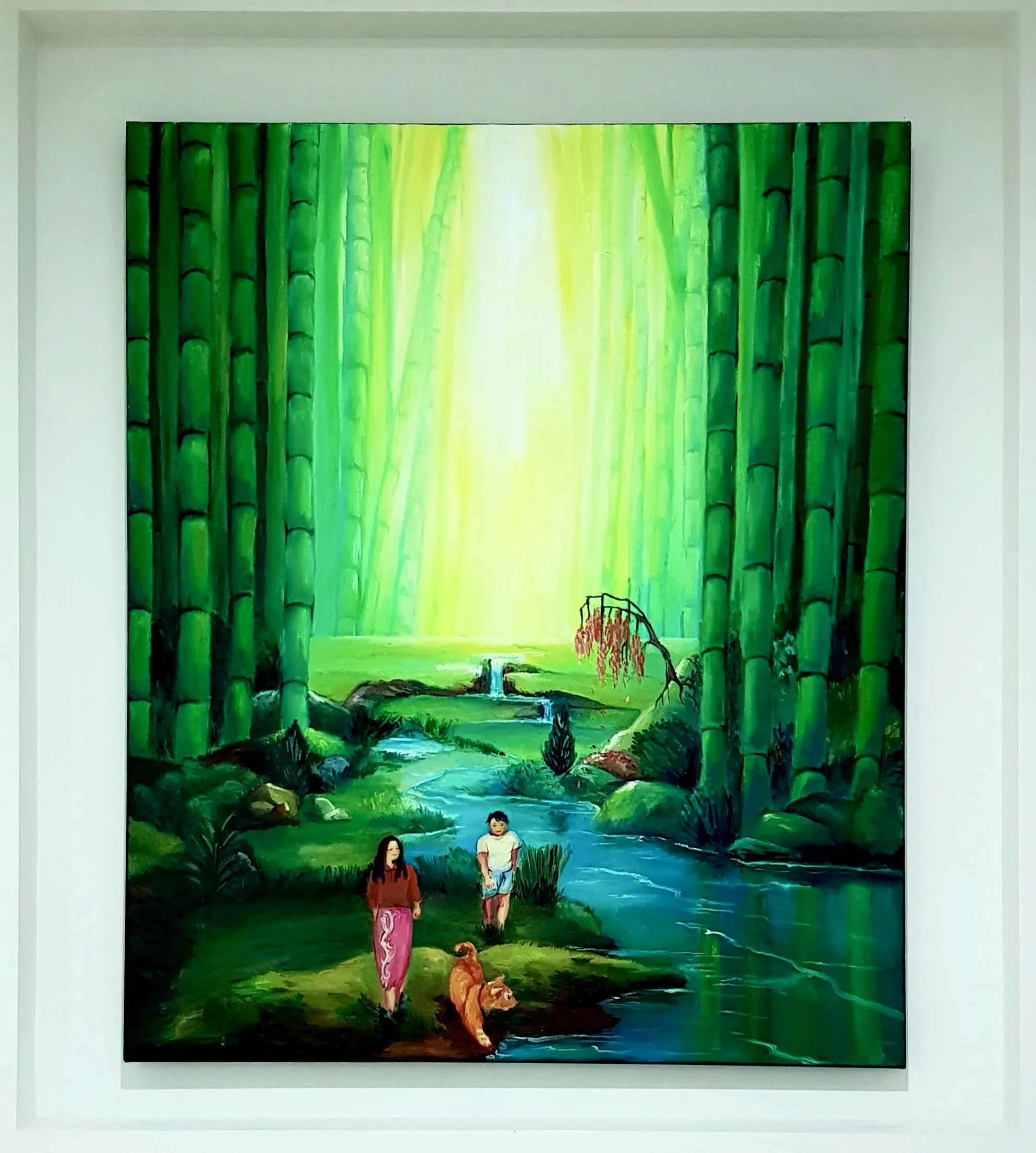 Bamboo forest oil painting