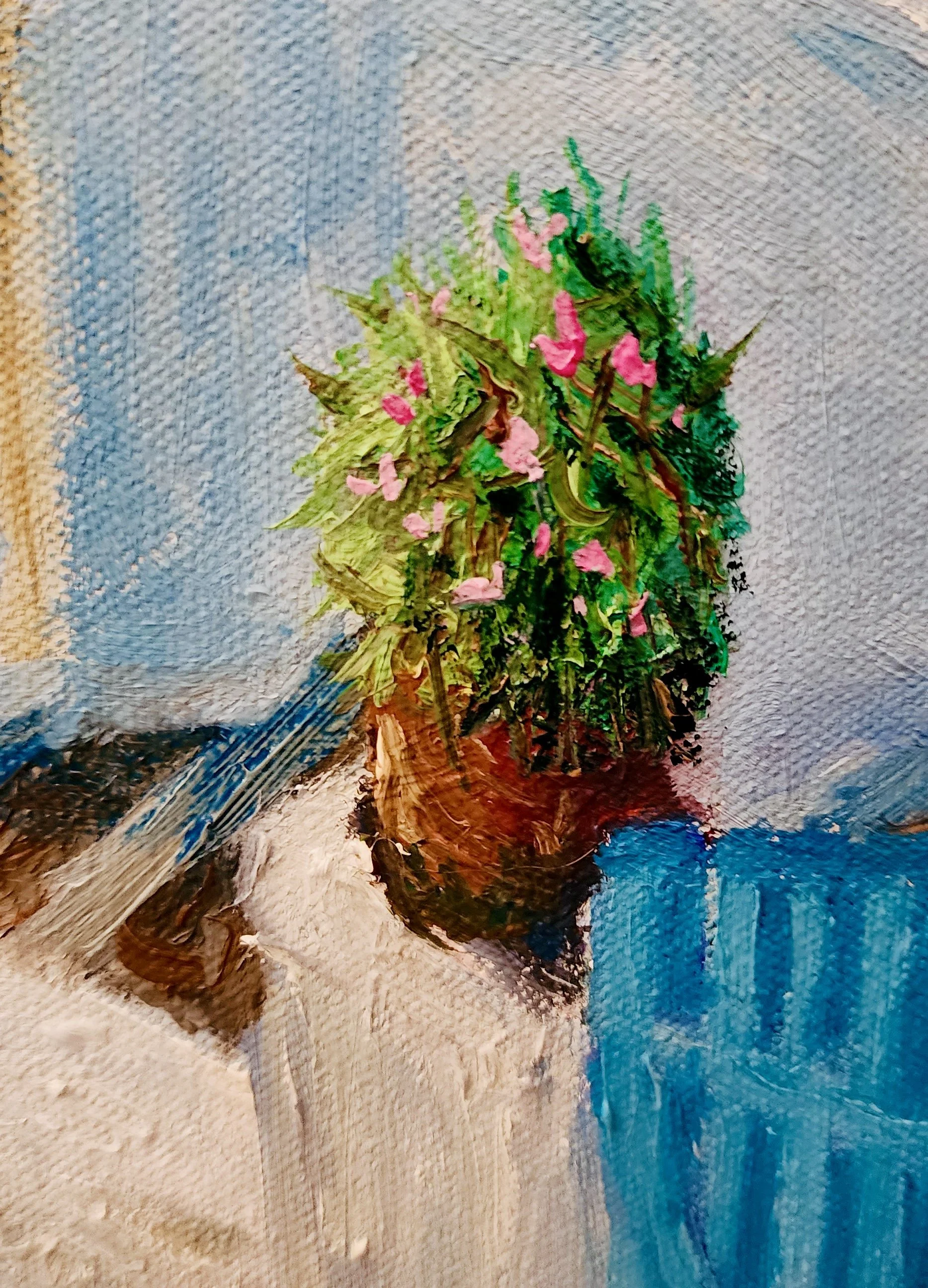 Pink flower painting