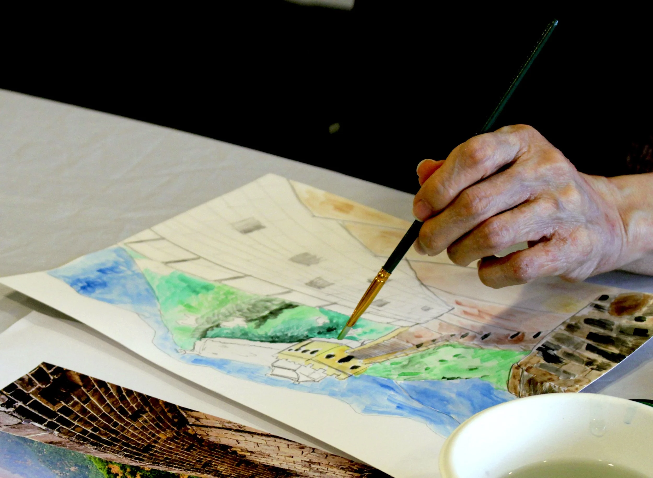 Workshop landscape watercolours