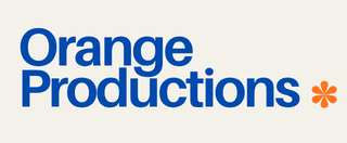 Orange Productions logo with orange asterisk symbol