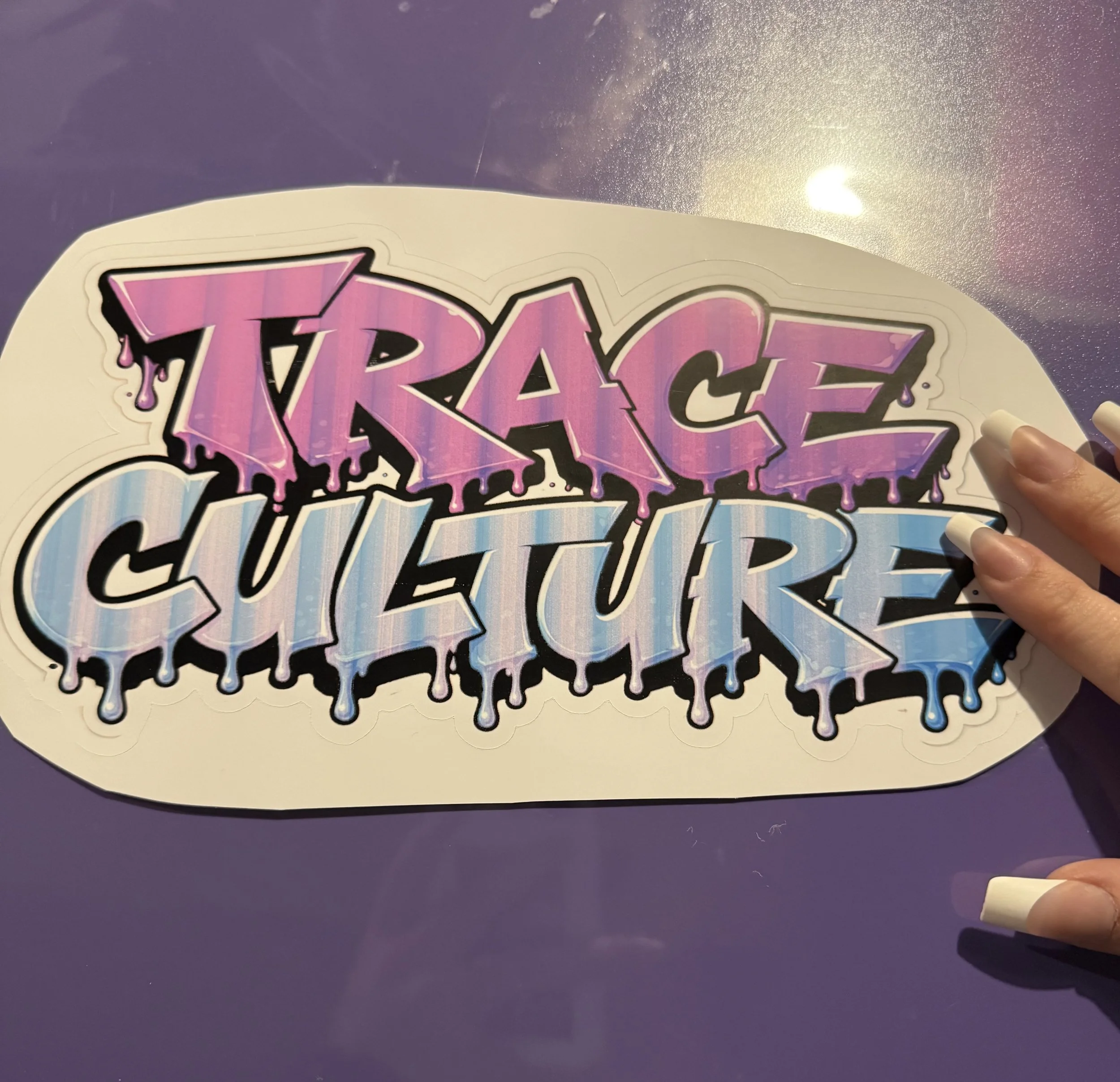 Large Trace Culture Drip Sticker